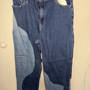 Hollister Two-Tone Blue Relaxed Jeans